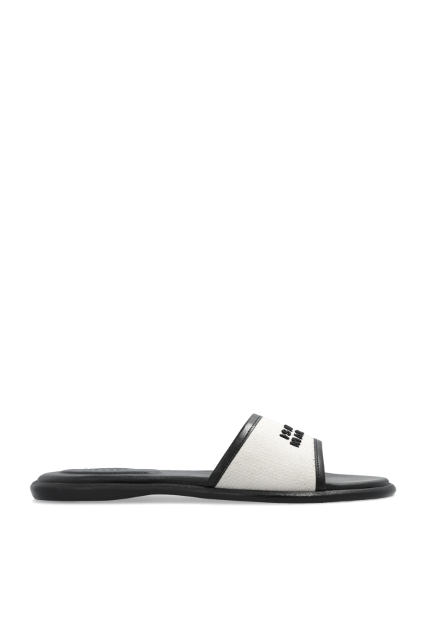 Cream 'Vikee' slides with logo Isabel Marant - Ous touch